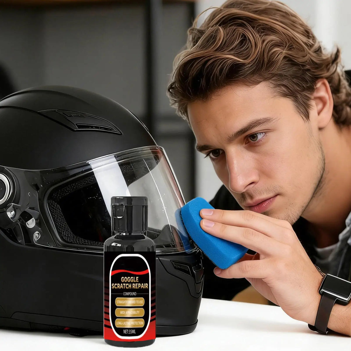 35ml Motorcycle Helmet Visor Scratch Remover & Restorer Cream Scratch Remover Cream QXL