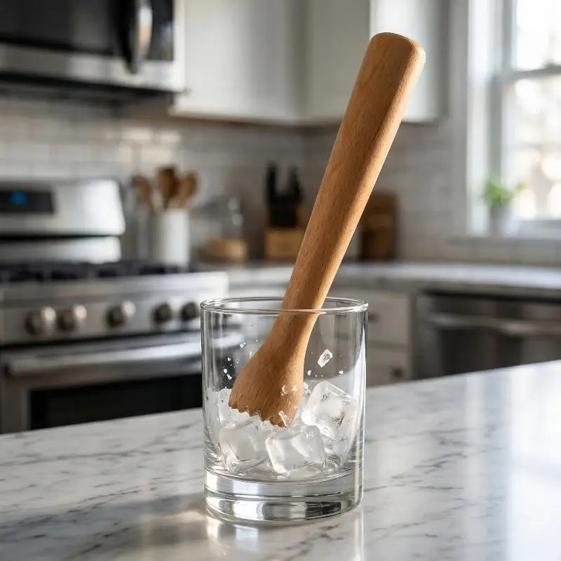 Wooden Cocktail Muddler – Beech Wood Bar Tool for Mojitos Cocktail Muddler QXL