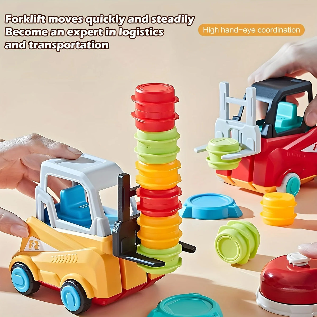 Engineer Forklift & Mine Truck Construction Toy | Ages 3–6 Construction Toy Set QXL