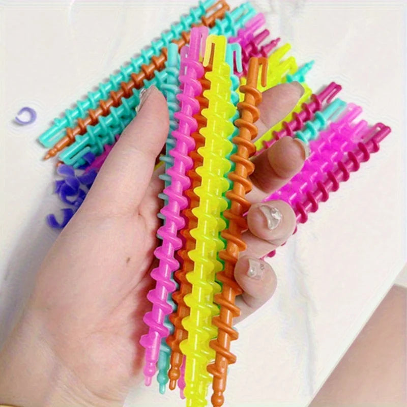 26-Piece Spiral Hair Curling Rods | Heat-Resistant DIY Set Hair Curling Rods QXL