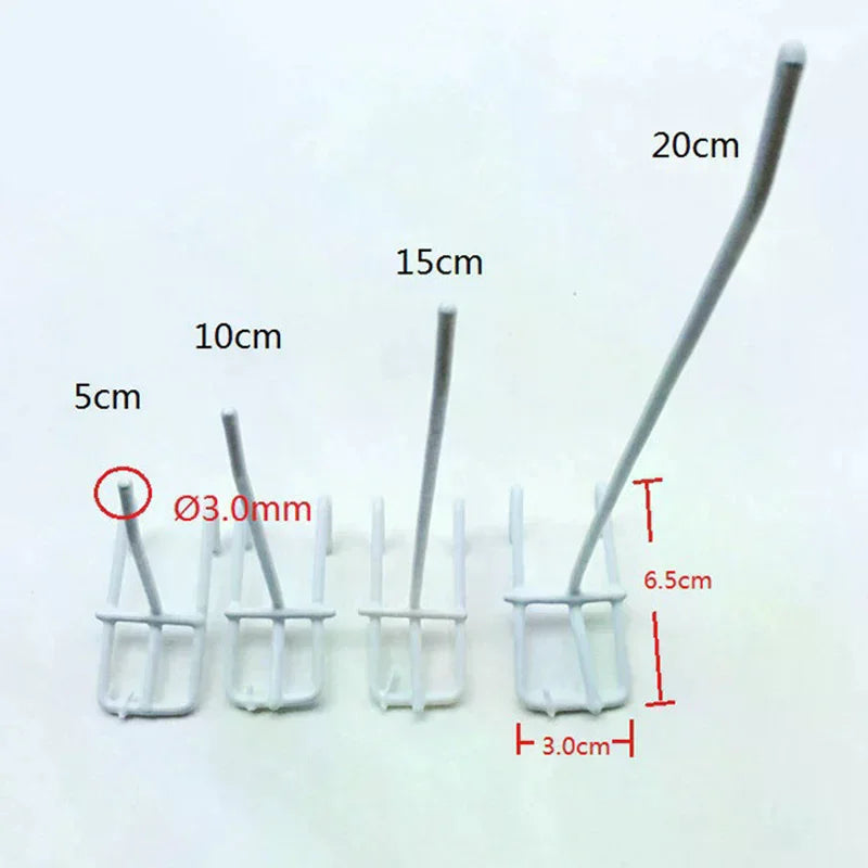 10-Pack Iron Wire Mesh Grid Hooks 3.3mm | 5–20cm Display Wire Grid Hooks QXL