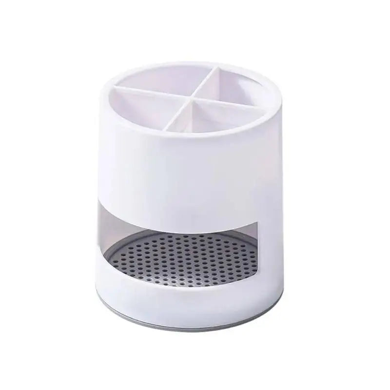 Toothbrush & Toothpaste Holder with 2 Cups | Bathroom Organizer Toothbrush Holder QXL white