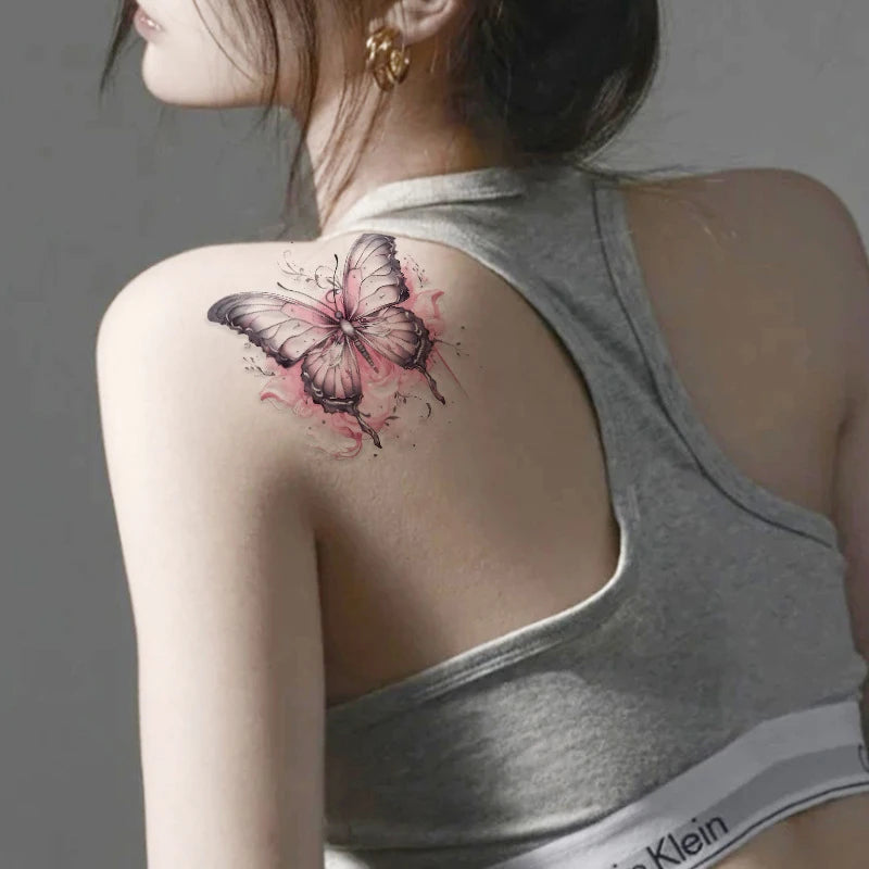 Colorful Butterfly Temporary Tattoos – Body Art Sheet Temporary Tattoo Sheet QXL