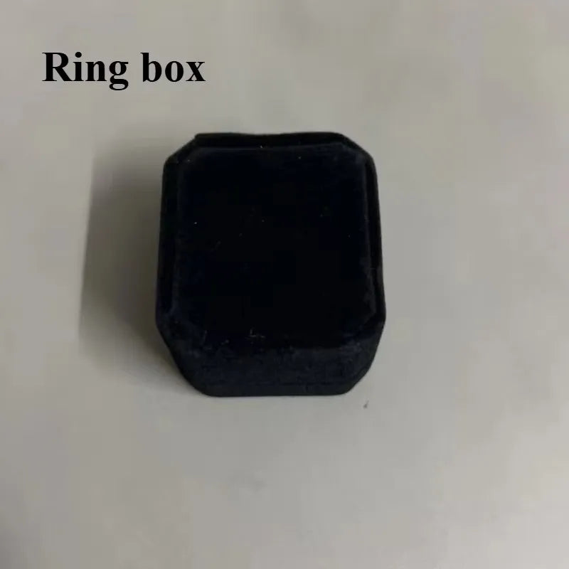 Velvet Jewelry Gift Box for Rings, Necklaces & Pendants Velvet Jewelry Box QXL Black ring box 1pc