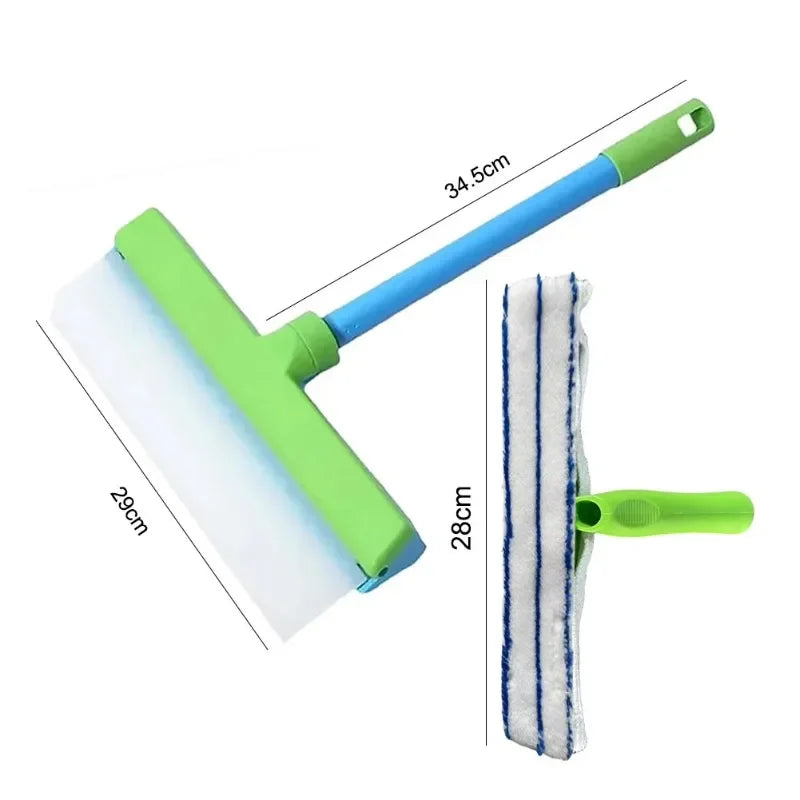 Microfiber Glass Cleaning Set with Squeegee | Windows & Tiles Glass Cleaning Set QXL