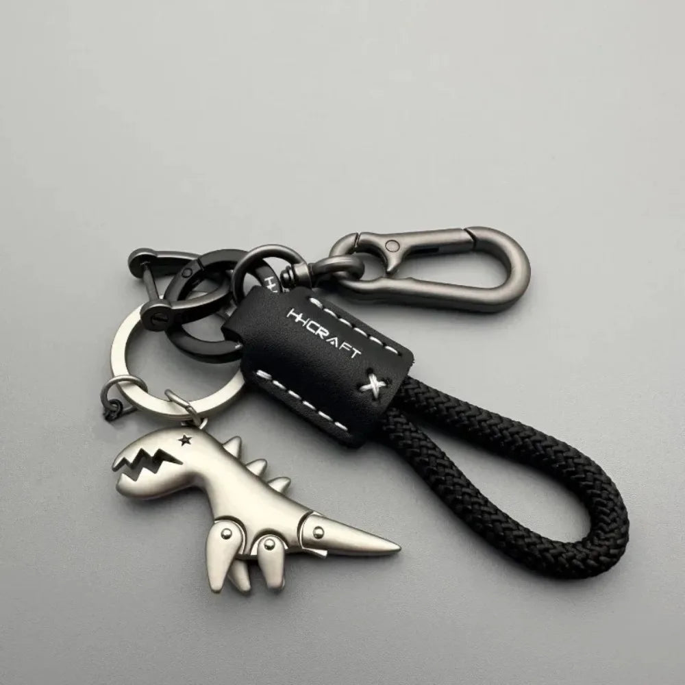 Leather Woven Rope Metal Keychain | Bag Pendant & Gift Leather Keychain QXL