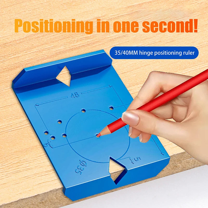 2-Pack Hinge Drilling Locator | Cabinet Door Woodworking Jig Hinge Drilling Jig QXL