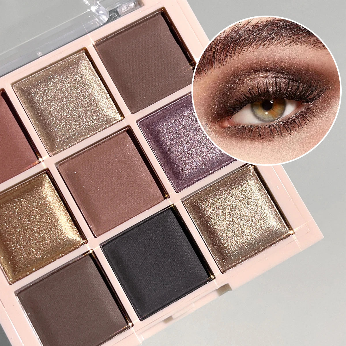9-Color Eyeshadow Palette | Glitter, Shimmer & Matte Shades Eyeshadow Palette QXL