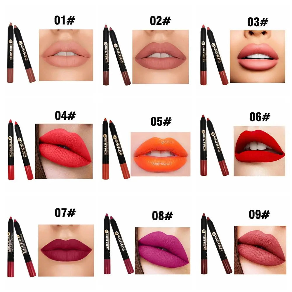 Matte Lipstick Pencil – Nude Velvet Waterproof | 9 Shades Matte Lipstick Pencil QXL