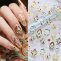 5D Baroque Gemstone Nail Stickers | Luxury Palace Nail Decals Nail Art Stickers QXL Type B