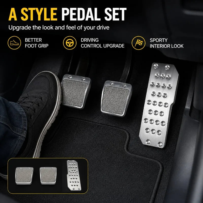 Aluminum Sport Pedal Cover Set – Honda Civic & Fit | Anti-Slip Car Pedal Cover Set QXL