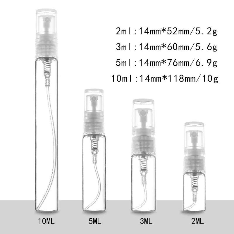 Mini Refillable Perfume Glass Bottles 3ml 5ml 10ml | 5/10-Pack Perfume Atomizer Bottles QXL