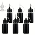 6-Pack Black Light-Proof Precision Tip Squeeze Bottles & Funnels Precision Squeeze Bottles QXL Plastic black 6PCS 10ml