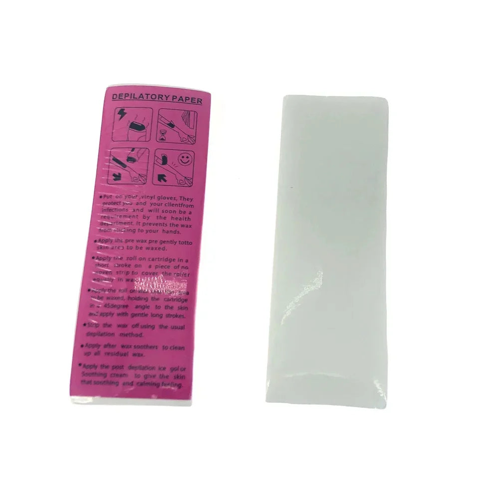 100-Pack Nonwoven Wax Strip Papers for Body Hair Removal Wax Strip Papers QXL