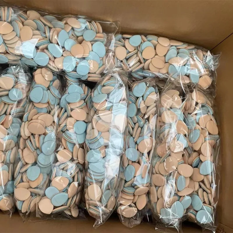 100-Pack Mini Finger Puff Sponges | Foundation & BB Cream Applicator Makeup Sponge Puffs QXL