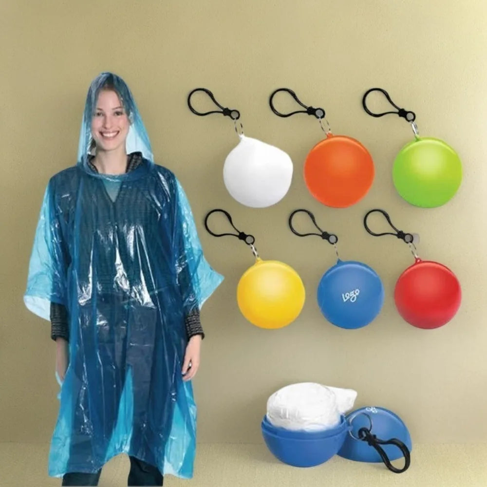 Emergency Raincoat Keychain 5/10 Pack | Disposable Poncho Emergency Rain Poncho QXL
