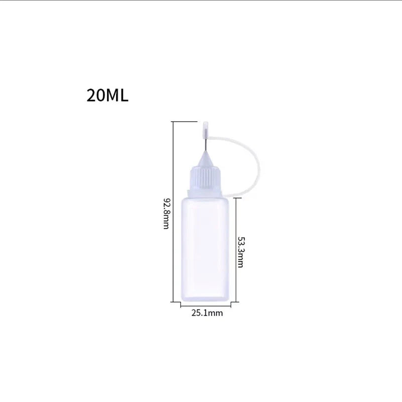 Needle Tip Squeeze Bottles 5–100ml | Glue & Oil Applicator Needle Tip Applicator Bottle QXL white 20ml