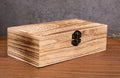 Wooden Storage Box with Lid | Vintage Jewelry Organizer Decorative Storage Box QXL Light Wood Color
