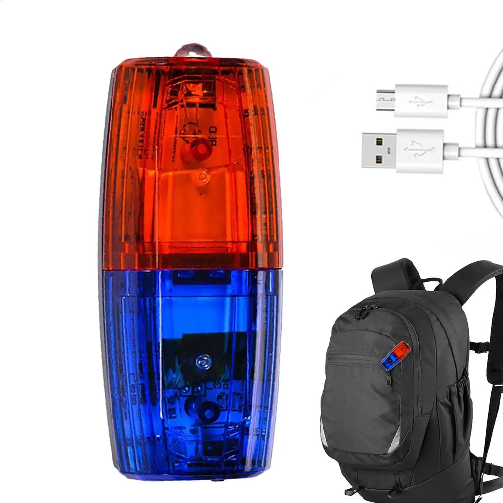 LED Strobe Shoulder Warning Light Red Blue | Clip-On Safety Safety Strobe Light QXL