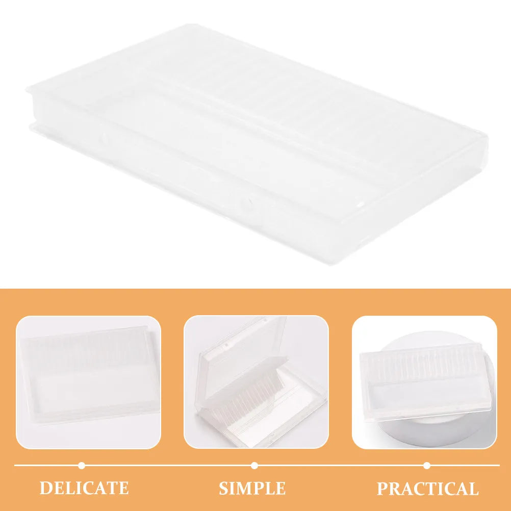 2-Pack Nail Drill Bit Organizer Case | Flip Cover Storage Box Nail Bit Organizer QXL