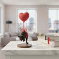 3D Printed Cat Heart Balloon Figurine | Resin Home Decor Resin Figurine Decor QXL Default Title