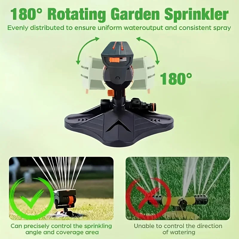 16-Nozzle 180° Rotatable Garden Sprinkler | Auto Irrigation Garden Sprinkler QXL