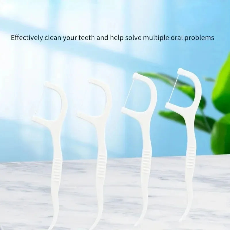 300-Pack Disposable Dental Floss Picks | Fine Floss Sticks Dental Floss Picks QXL