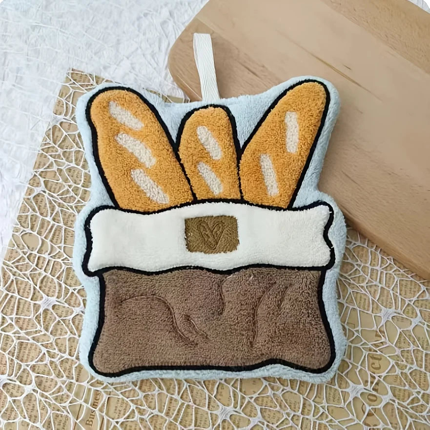 Coffee Theme Quick-Dry Hanging Hand Towel | Kitchen & Bath Decorative Hand Towel QXL