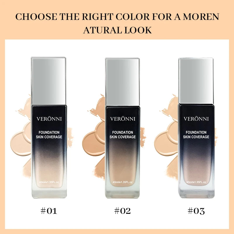 Korean Liquid Foundation Full Coverage Matte Concealer 40ml Liquid Foundation QXL