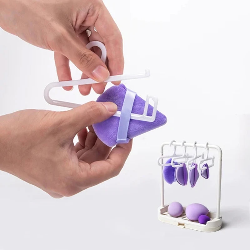 Makeup Sponge Drying Rack & Powder Puff Hanger Organizer Makeup Sponge Drying Rack QXL