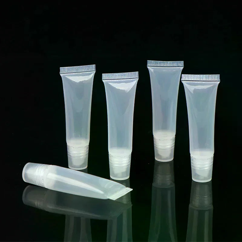 10-Pack 5ml Clear Empty Lip Gloss Tubes | DIY Balm Squeeze Lip Gloss Tubes QXL