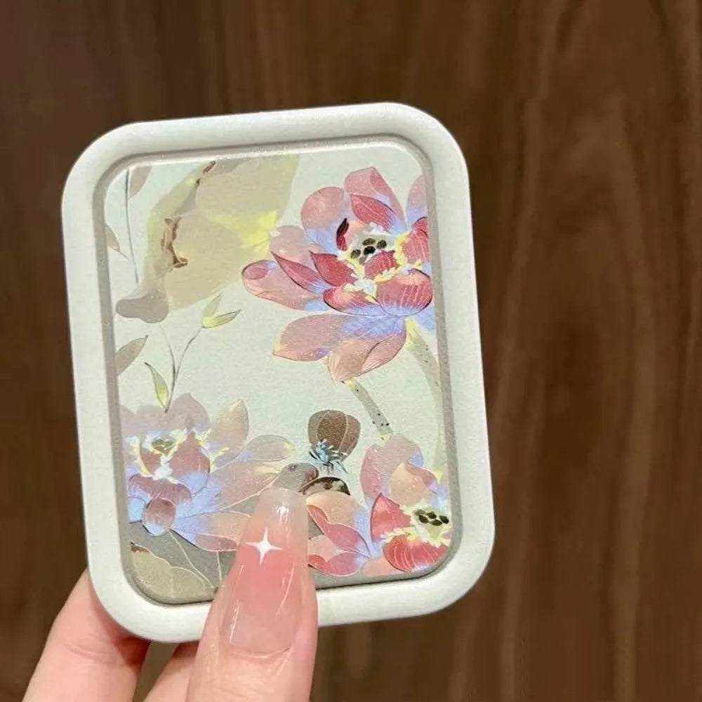 Lotus Folding Pocket Mirror with Comb | Compact Makeup Mirror Compact Makeup Mirror QXL