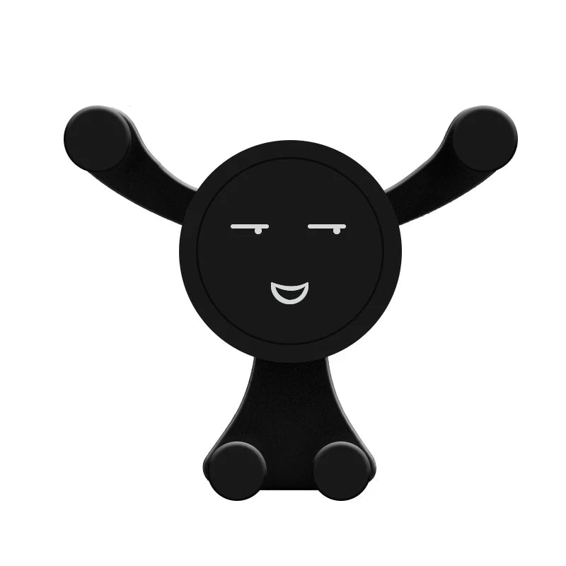 Gravity Car Air Vent Phone Mount | Universal 4–6" Holder Car Phone Mount QXL Smiley Black