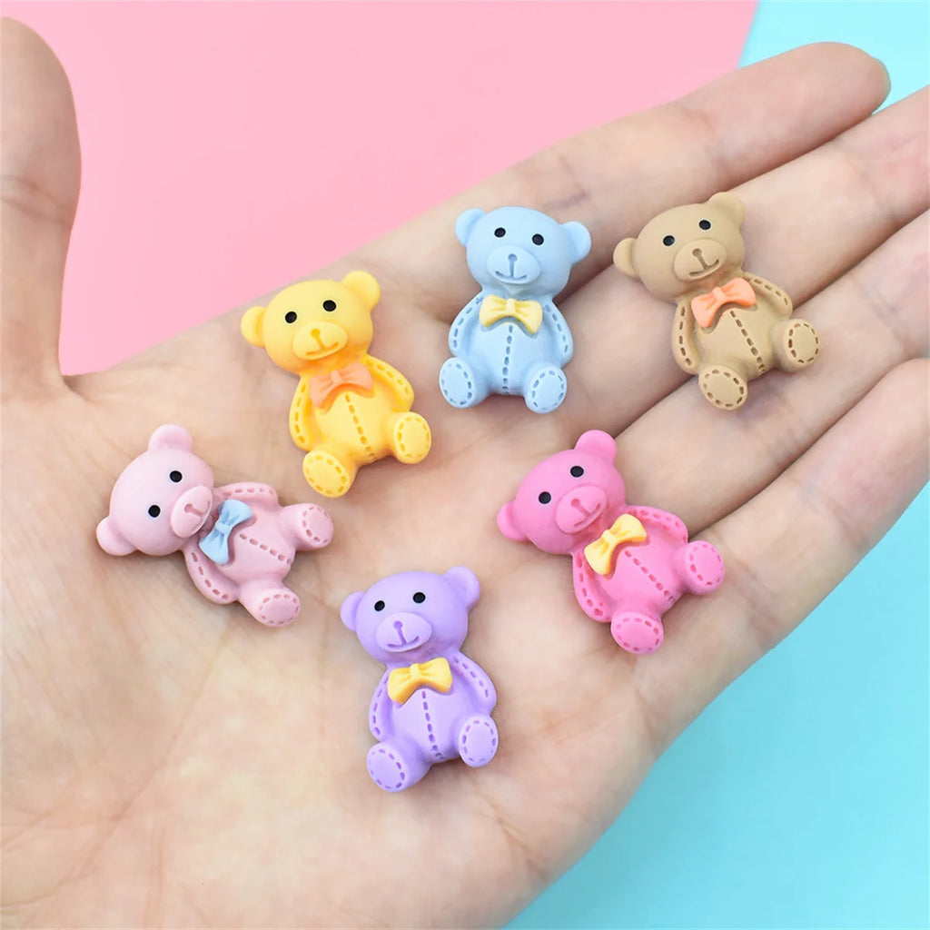 10-Pack 3D Kawaii Bear Nail Art Charms | DIY Manicure Decor Nail Art Charms QXL