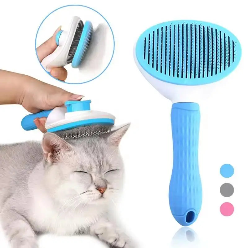 Self-Cleaning Pet Slicker Brush | Cat & Dog Grooming Comb Pet Grooming Brush QXL