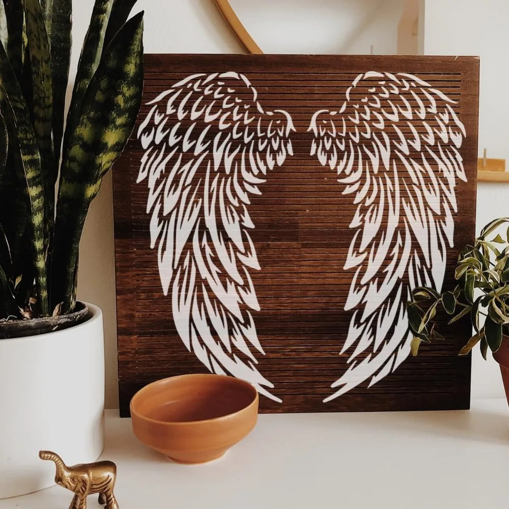 Angel Wings Painting Stencil 11.8" | Reusable DIY Template Painting Stencil QXL