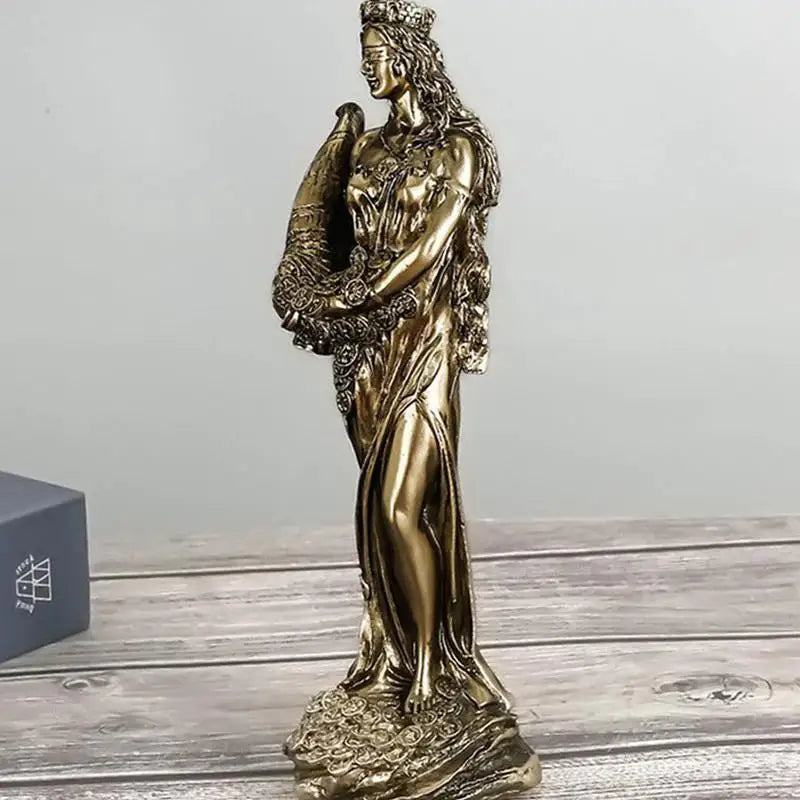 Tyche Greek Goddess of Fortune Resin Sculpture | Lucky Decor Decorative Sculpture QXL