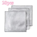 Steel Wire Scrubber Scourer Pad | Reusable Oil-Repellent Kitchen Scrubber Pad QXL silver 20pcs