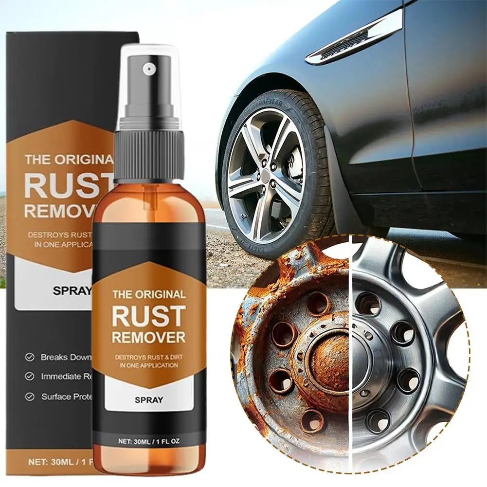 Car Rust Remover & Inhibitor Spray 30ml | Wheel Hub Protection Rust Remover Spray QXL