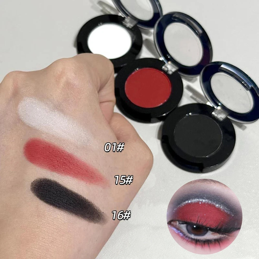 2-in-1 Matte Eyeshadow & Contour Palette | White Black Red Eyeshadow Palette QXL