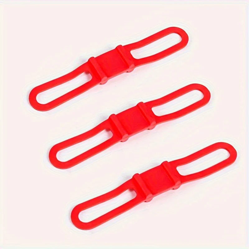 Silicone Bike Handlebar Strap Mount for Light & Phone Handlebar Strap Mount QXL Red