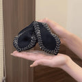 Large Rhinestone Hair Claw Clip – Vintage Wheat for Thick Hair Hair Claw Clip QXL black