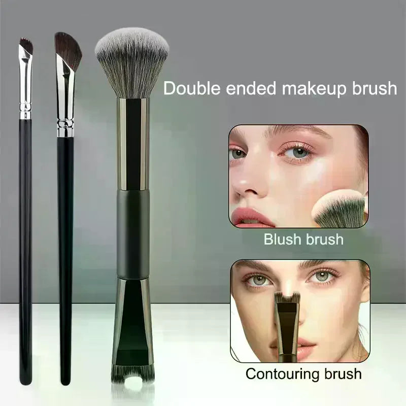U-Shaped Dual Head Nose Contour Brush Set – Sculpting Tool Nose Contour Brush QXL