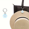 Floral Resin Hat Clip Keychain | Hands-Free Glasses Holder Hat Clip Keychain QXL Blue