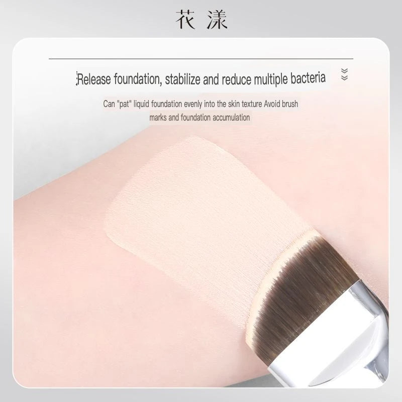 Double-Head Foundation Brush | Ultra-Thin Arc Fishtail Flat Head Foundation Brush QXL