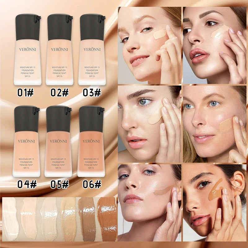VERONNI Matte Liquid Foundation – Full Coverage BB Cream 30ml Liquid Foundation QXL