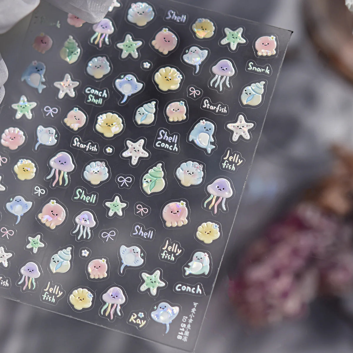 5D Kawaii Animal Nail Stickers | Cat Bunny Dog Mouse Decals Nail Art Stickers QXL