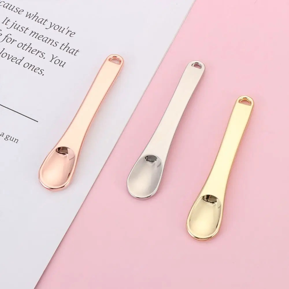 Metal Cosmetic Mini Scoop Spoon | Reusable Skincare Tool Cosmetic Scoop Spoon QXL