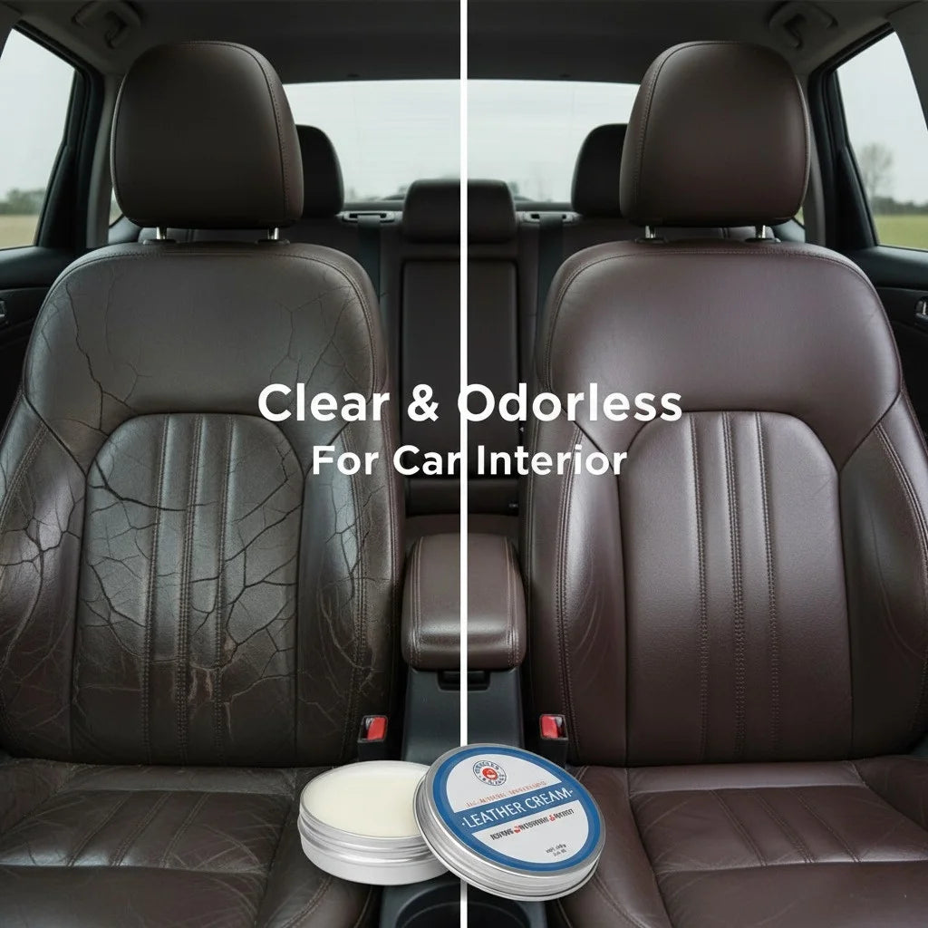 Car Leather Care Cream | Seat Conditioner & Interior Polish Leather Care Cream QXL