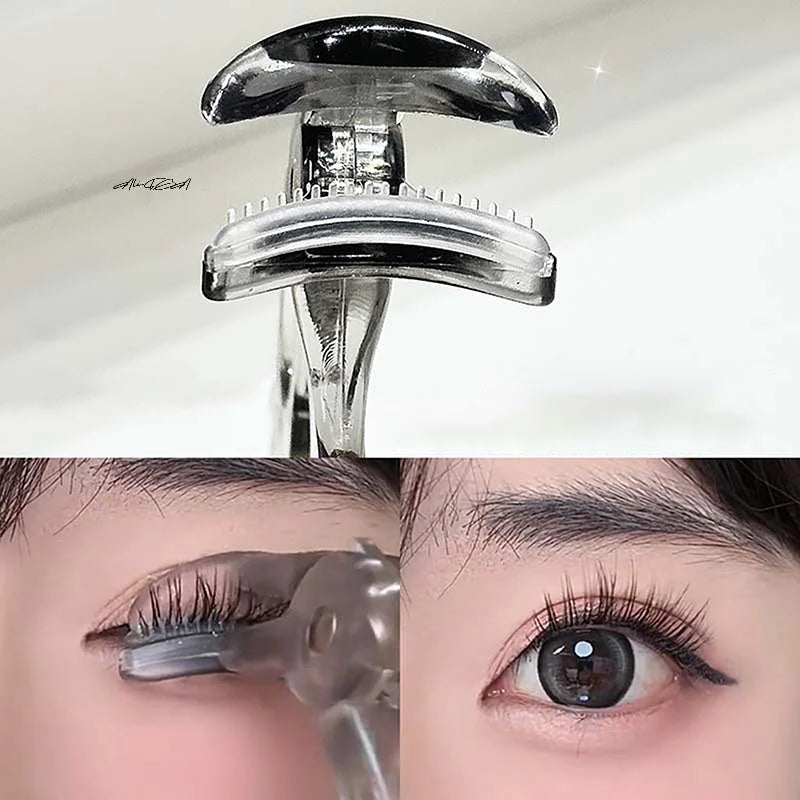 Wide-Angle Eyelash Curler with Comb | One-Clip Lash Tool Eyelash Curler QXL